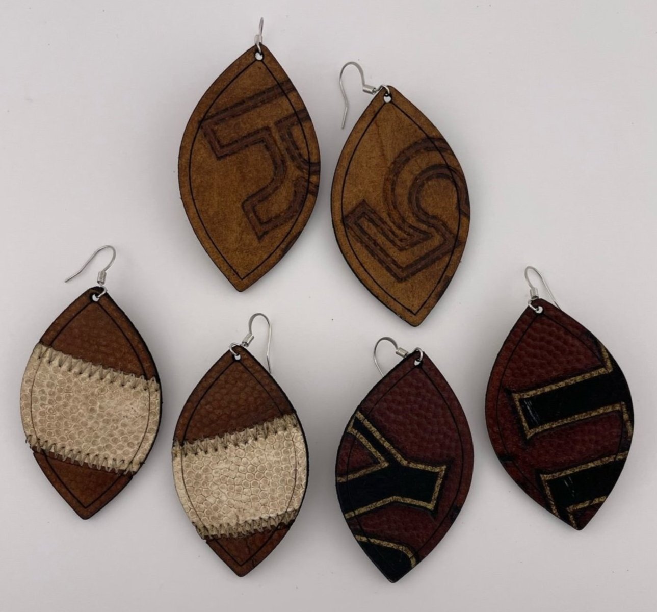 Football Leather Earrings